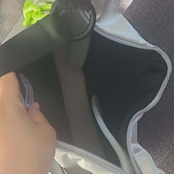 Adidas Metamoto Crescent Shoulder Bag in Silver and Pink - Picture 3 of 5